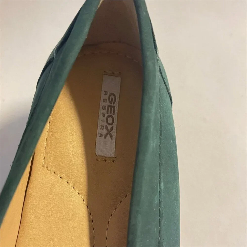 GEOX Respira Women's 6.5 Green Italian Driving Loafer - New